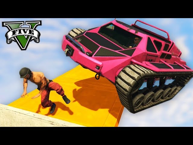 GTA V Online: PARKOUR vs NOVO TANQUE SCARAB - NOVO JOGO!!! 