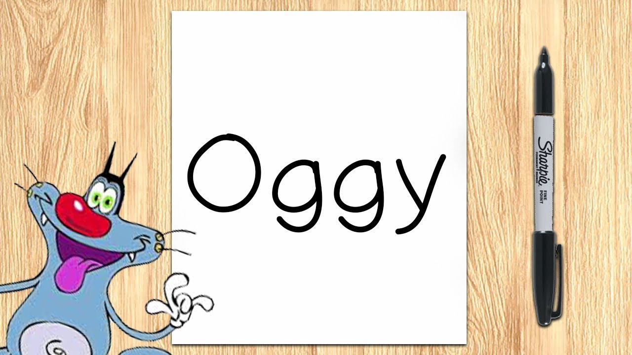 Oggy and the Cockroaches ! How to turn words Oggy into Drawing Easy 