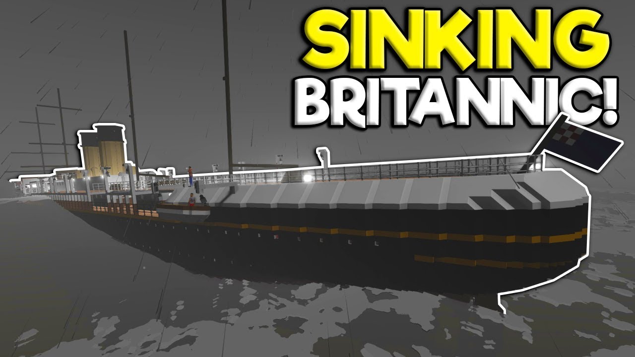 SS Britannic Sinks in a Massive Storm! - Stormworks Multiplayer - Sinking Ship Survival 