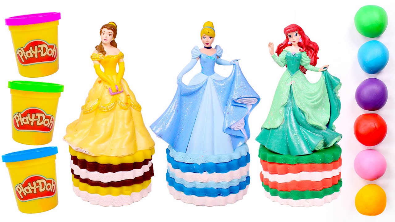 Tartas de PRINCESAS con plastilina Play Doh ??? Manualidades para niños 