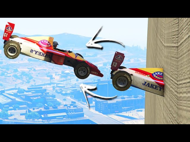 GTA V Online: ATRAVESSANDO A PAREDE com uma FORMULA 1!!! (CORRIDA MONSTRA) 