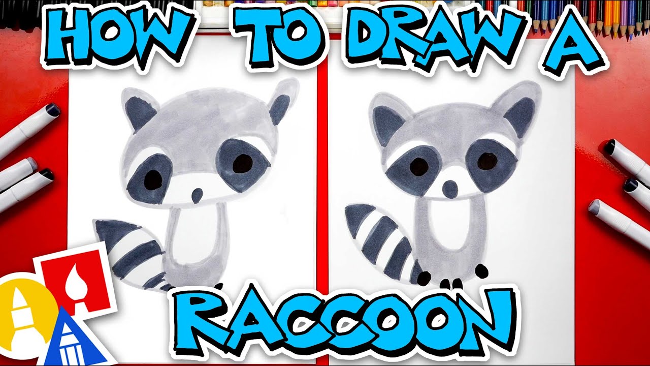 How To Draw A Cartoon Raccoon 