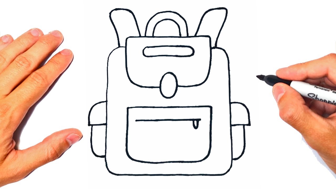 How to draw a School Bag Step by Step | Drawing a School Bag 