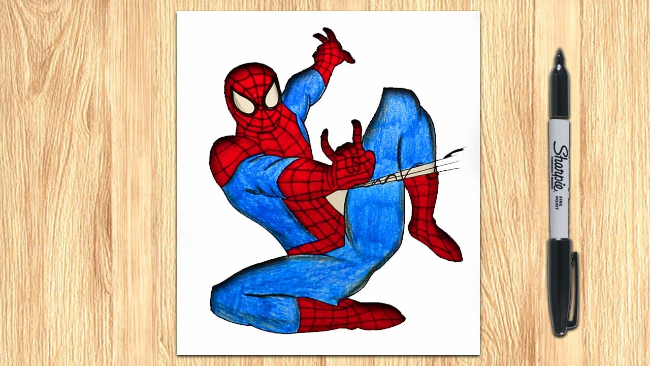 How to draw Spider Man Step by Step easy for beginners 