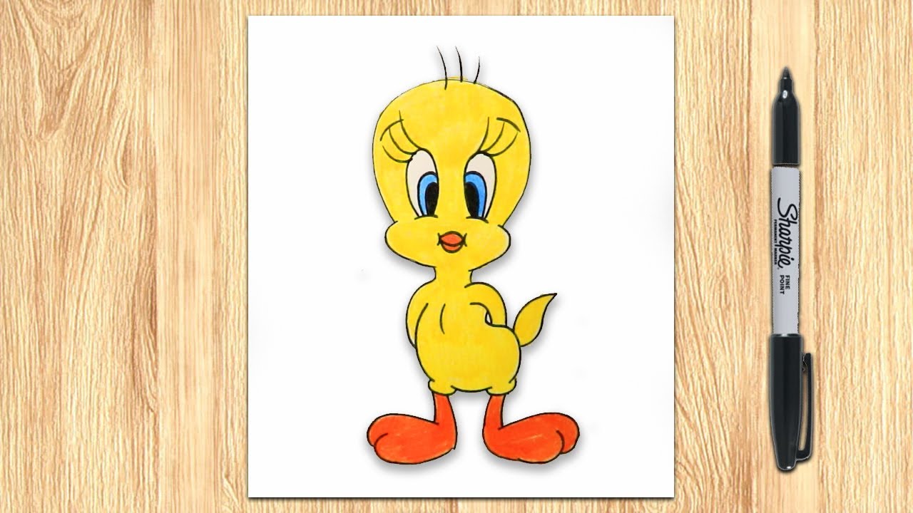 How to draw Tweety Step by Step easy for beginners 