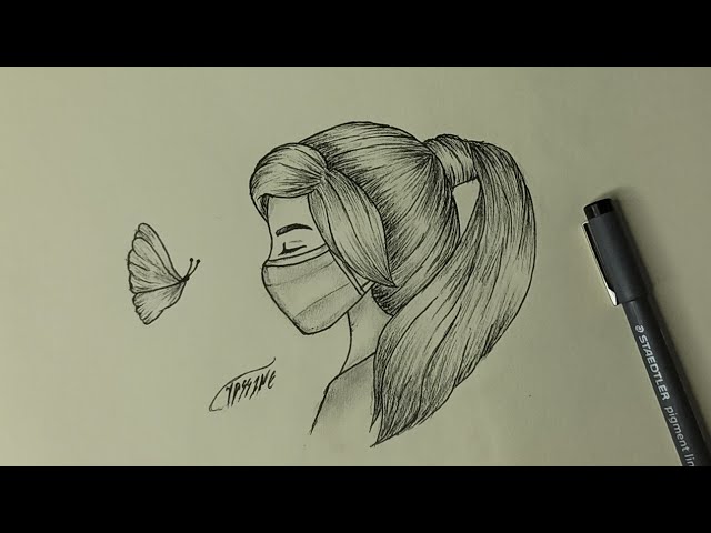 Como Desenhar Garota Tumblr Com MÁSCARA | COMO DIBUJAR UNA CHICA TUMBLR 