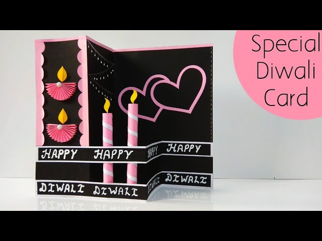 DIY Diwali greeting card | Handmade Diwali card making ideas | How to make greeting card for Diwali 