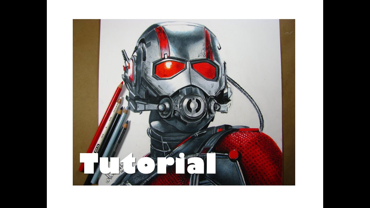 Cómo dibujar a Ant-Man con colores / How to draw Ant-Man / Cómo dibujar metal 