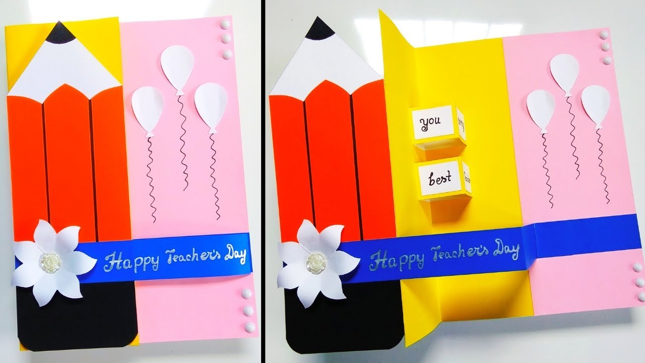 DIY Teacher's day card ideas | Teacher's day card making ideas | How to make Teacher's day card easy 