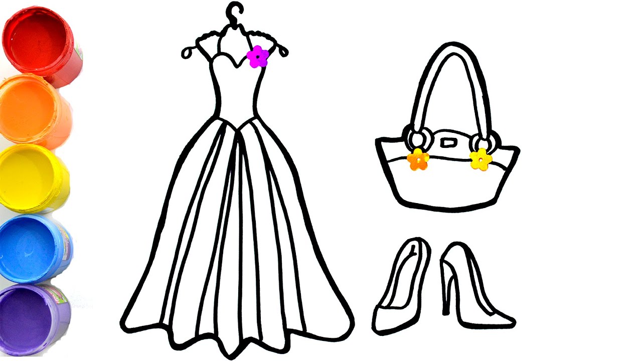 ?? How to draw a beautiful GIRL DRESS | drawing, design, easy Fashion dresses 