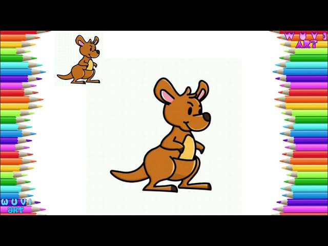 How to Draw Cute Kangaroo - Animal Easy Drawing Lesson 