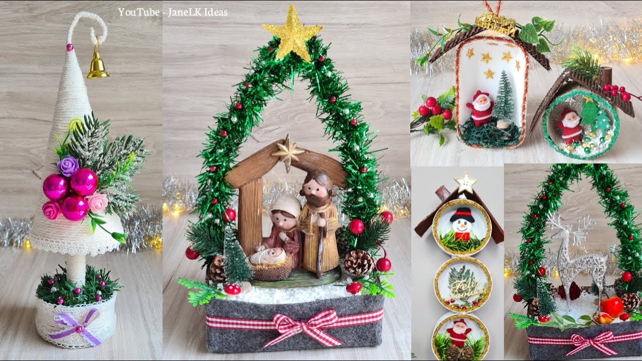 Arreglos Navideños 2020/ Manualidades Navideñas Económicas - Ideias de Decoração Para o Nata . 