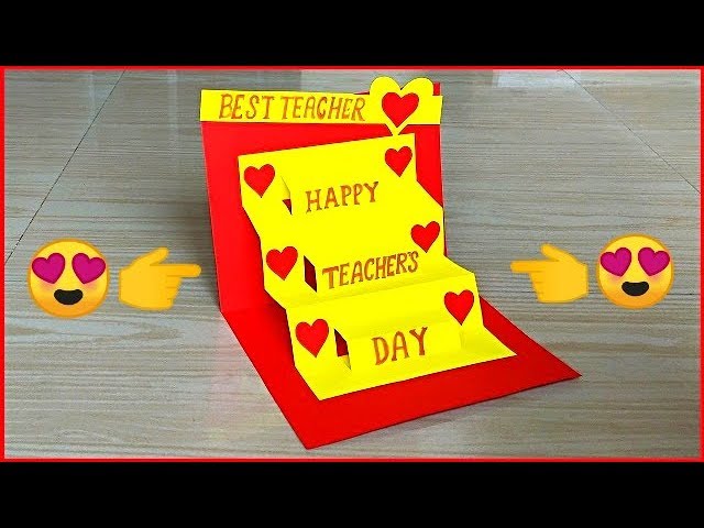 Teacher's day card making ideas / Teacher's day greeting card / teacher's day pop up card 