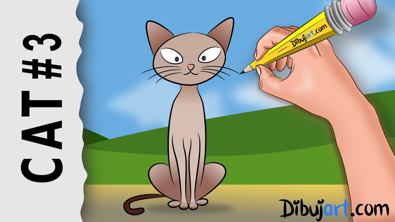 How to draw a Cat step-by-step #3 — Wie zeichnet man einen Kater 
