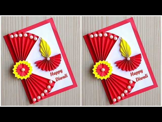 DIY Diwali greeting card / Handmade Diwali card making ideas / How to make greeting card for Diwali 