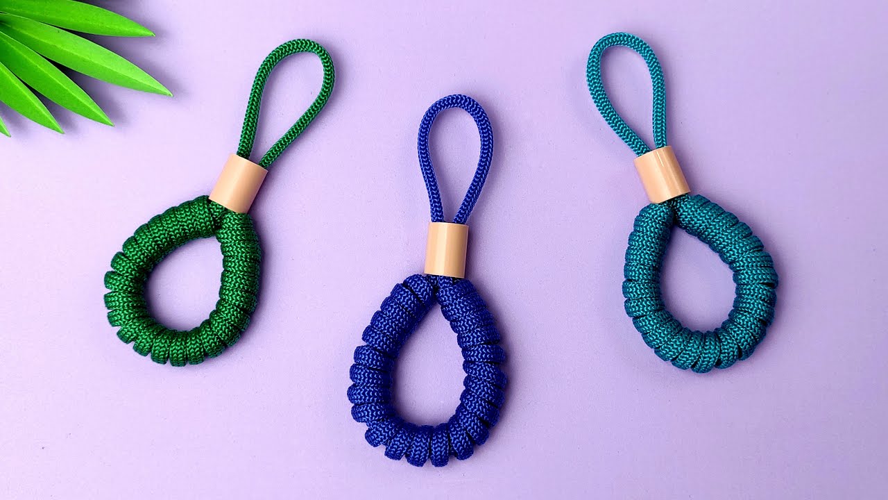 Super Easy Paracord Lanyard Keychain | How to make a Paracord Key Chain Handmade DIY Tutorial #14 