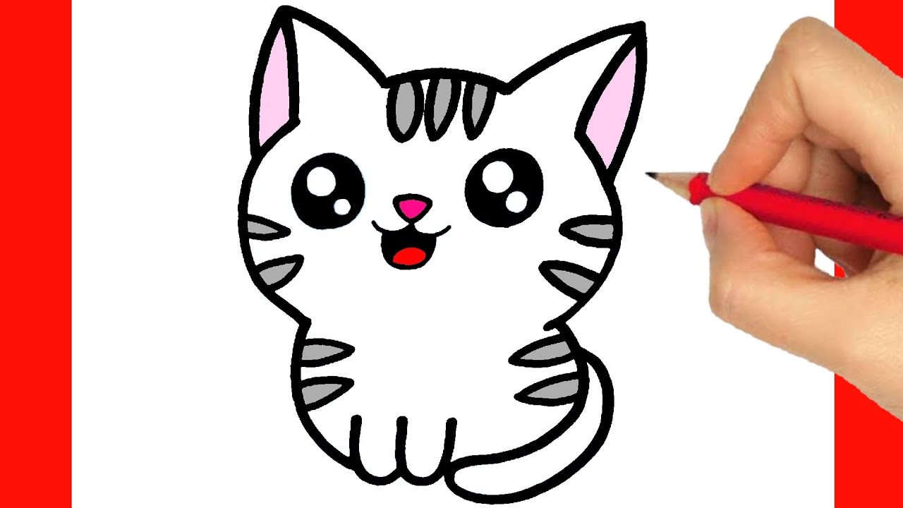 COMO DIBUJAR UN GATITO KAWAII 