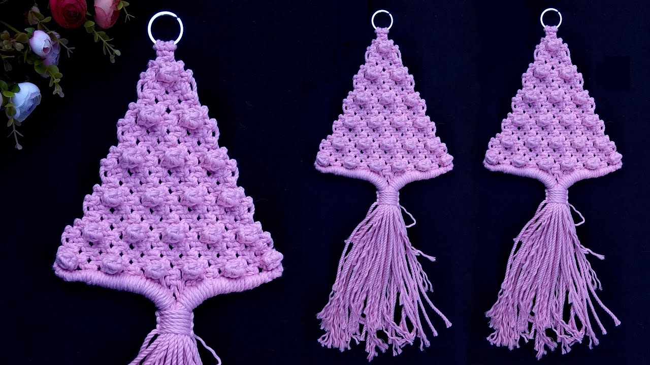 DIY: MACRAME CHRISTMAS TREE | EASY MACRAME TUTORIAL FOR BEGINNERS | MACRAME CHRISTMAS ORNAMENT 