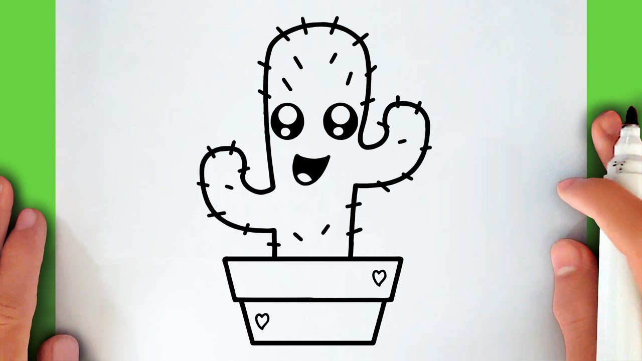 HOW TO DRAW A CUTE CACTUS 