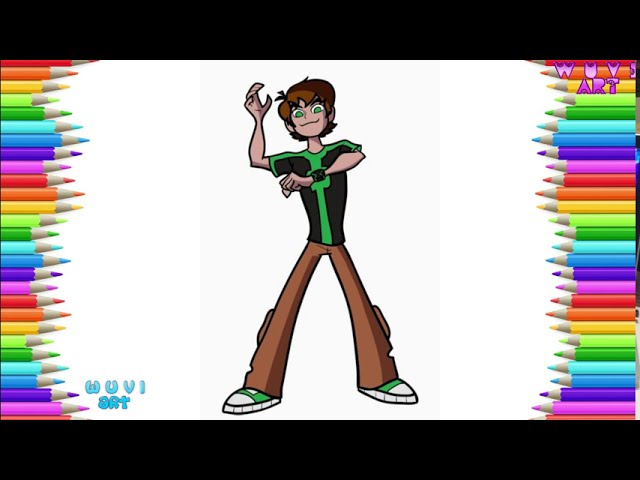 How to Draw Ben Ten - Ben 10 Benny Tennyson Character Easy Drawing Tutorial 