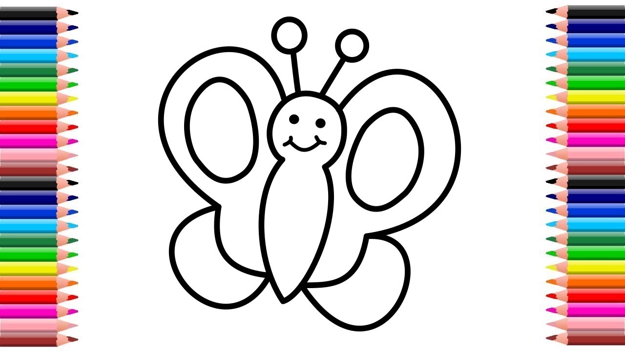 Como dibujar una mariposa facil para niños | Dibujar una mariposa 