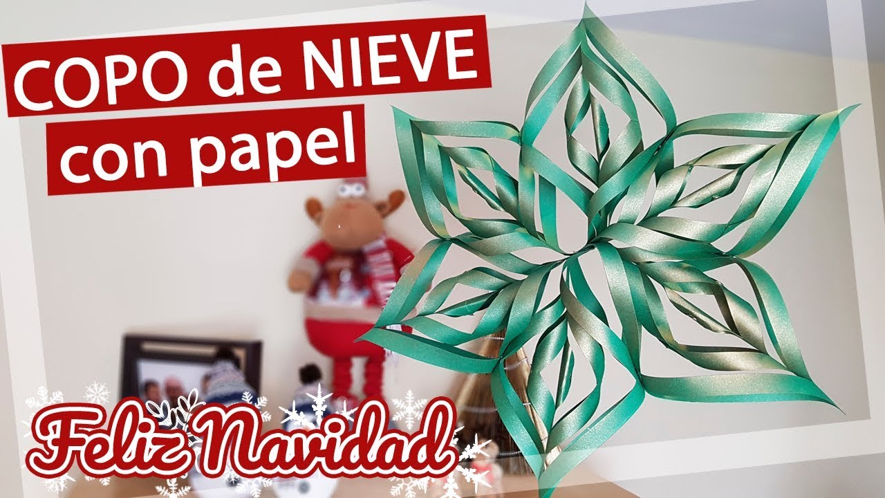 Copo de nieve de papel fácil en 3D ❄ ¿Cómo hacerlo? 