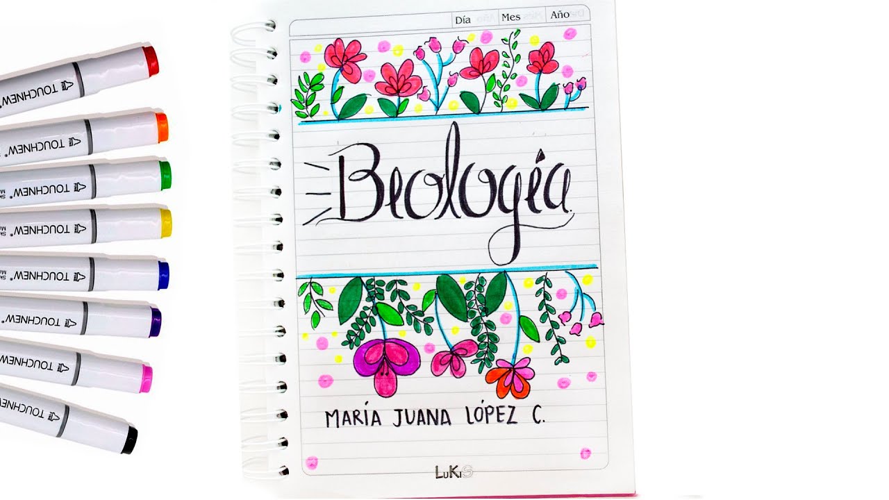 ❤️ IDEAS PARA MARCAR CUADERNOS DE BIOLOGÍA PARA ADOLESCENTES ⭐ Dibujos Yaye 