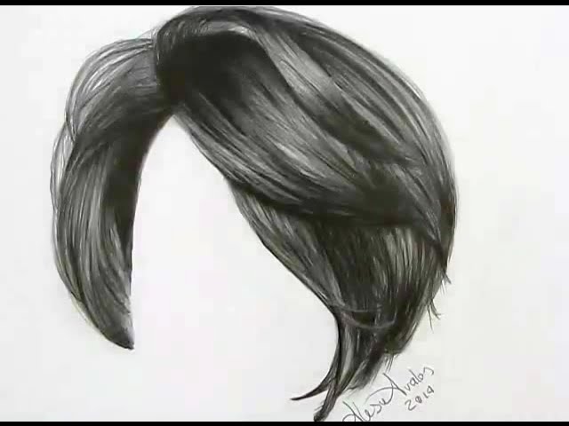 Cómo dibujar cabello con lápiz de grafito / How To Draw Realistic Hair 