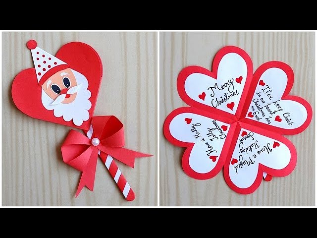 Christmas greeting card / Christmas greeting card making ideas / handmade christmas card easy 