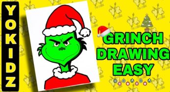 HOW TO DRAW GRINCH FACE EASY