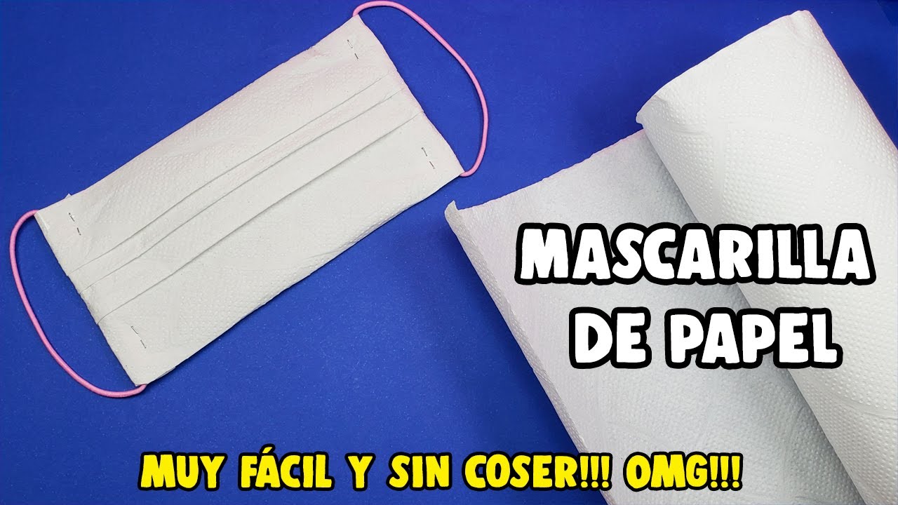 ? #DIY Mascarilla de papel toalla, SIN COSER, MUY FÁCIL ? 