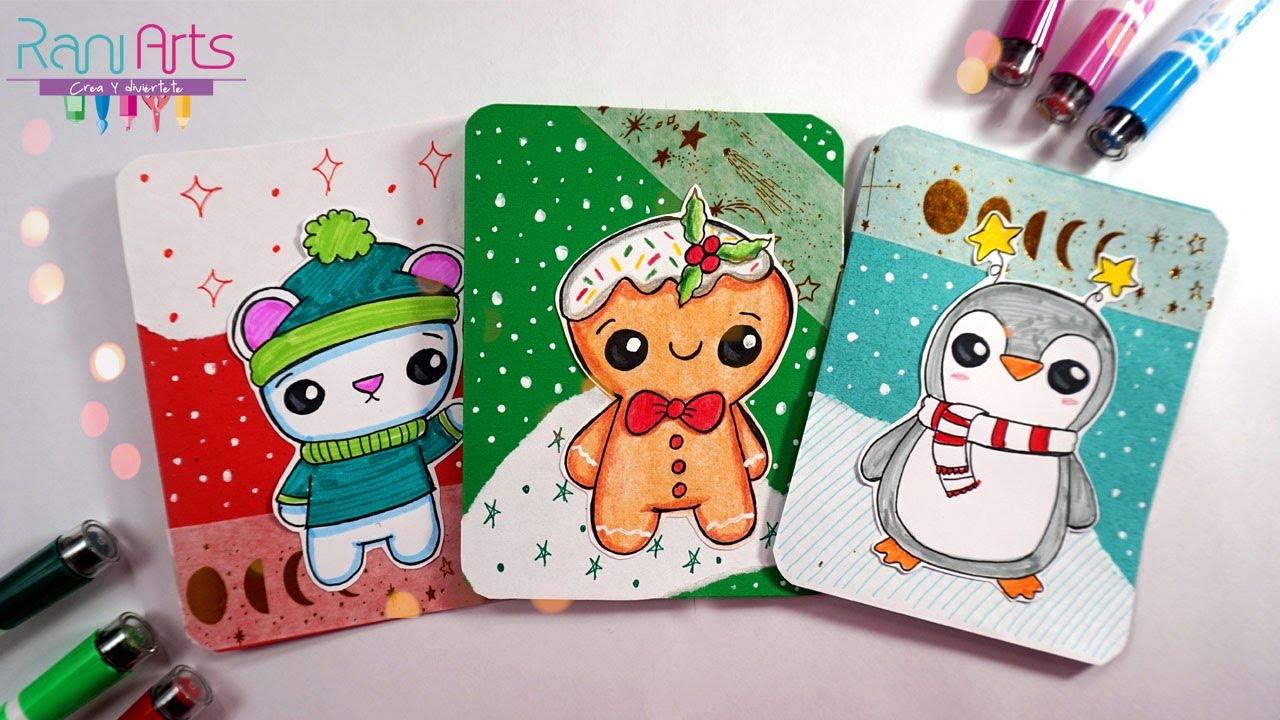 TARJETAS DE NAVIDAD (FÁCILES) - DIY - CHRISTMAS CARDS 