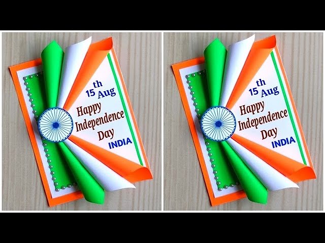 Independence day card making ideas / Independence day special greeting card handmade 