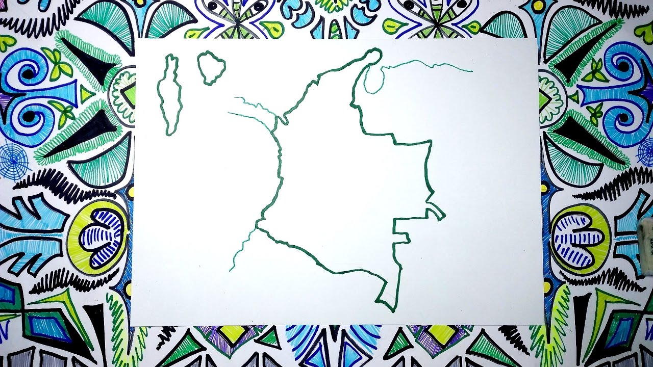 Aprende a dibujar el mapa de Colombia fácil paso a paso 