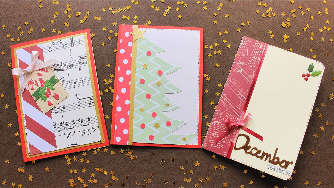 3 TARJETAS NAVIDEÑAS ?? Fáciles y Bonitas para Regalar ? 