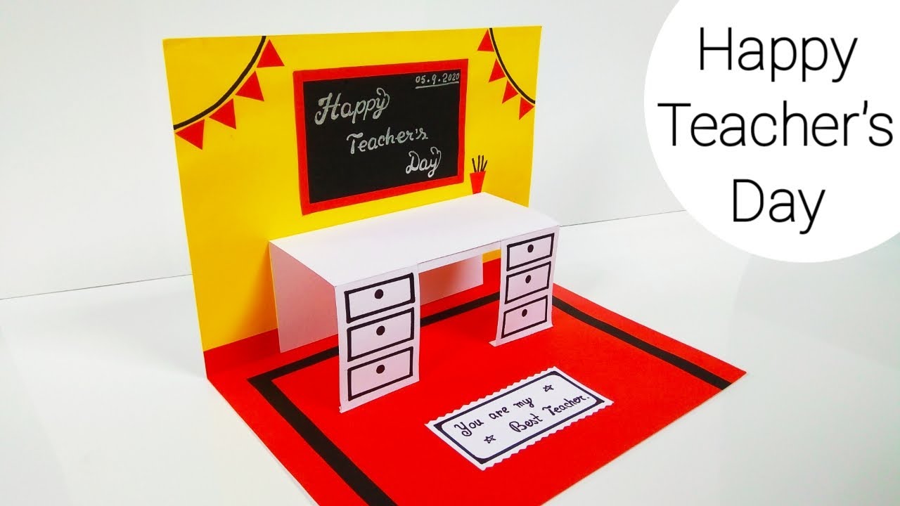 DIY Teacher's day card ideas | Teacher's day card making ideas | How to make Teacher's day card easy 