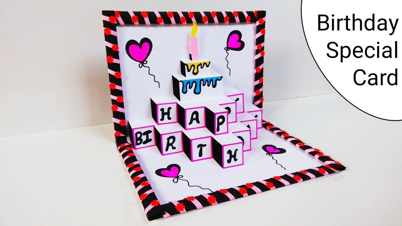 Handmade birthday card for best friend | Birthday greeting card for best friend | Easy birthday card 