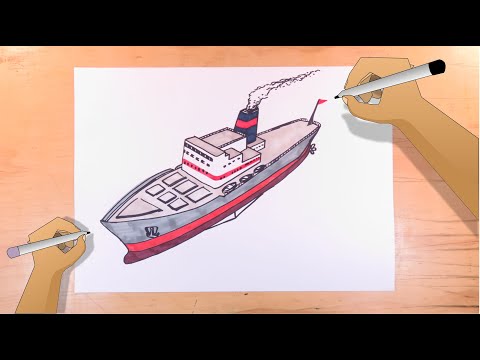 Cómo dibujar un Buque / Barco, y aprende sus partes 