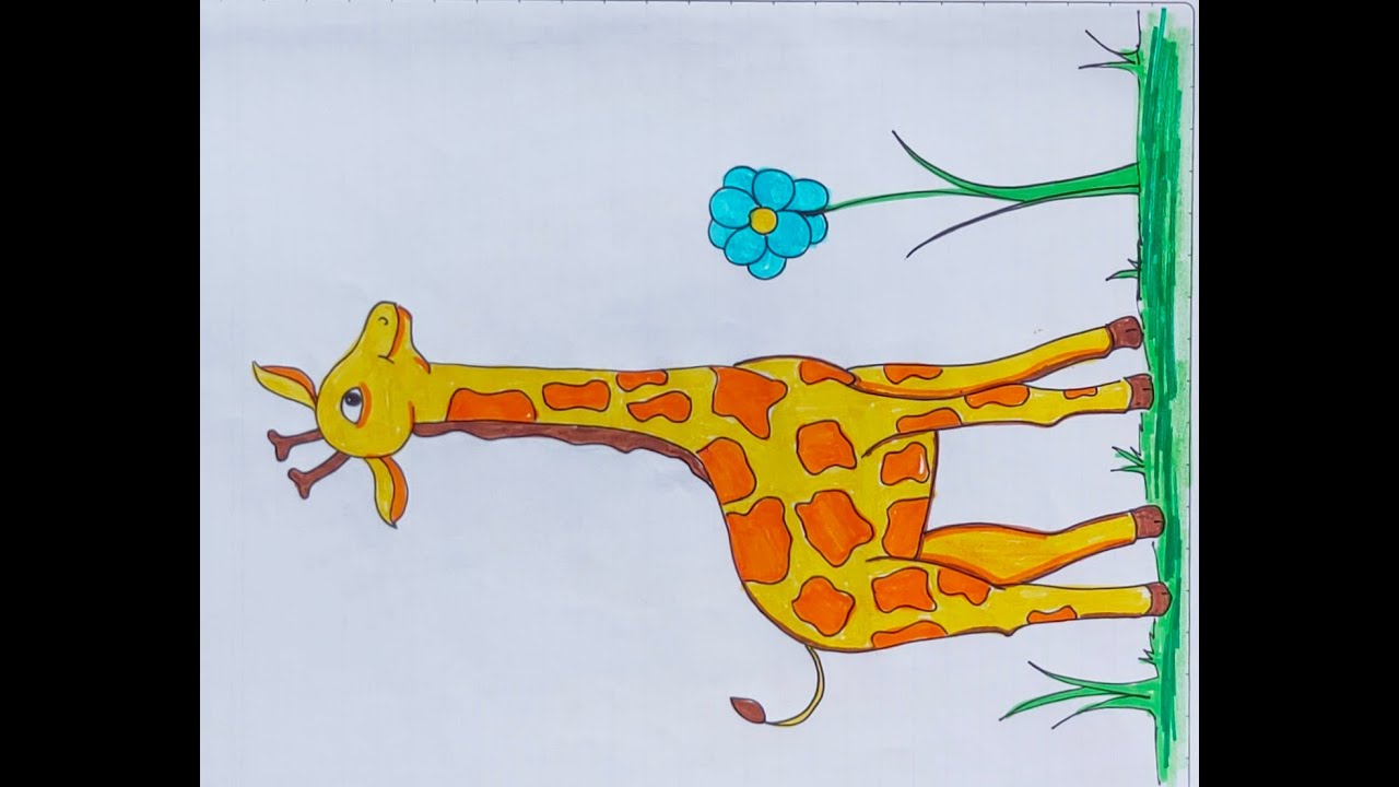 HOW TO DRAW A GIRAFFE| FUN DRAWING IDEAS| HOW TO DRAW A GIRAFFE EASILY| CUTE GIRAFFE DRAWING| 