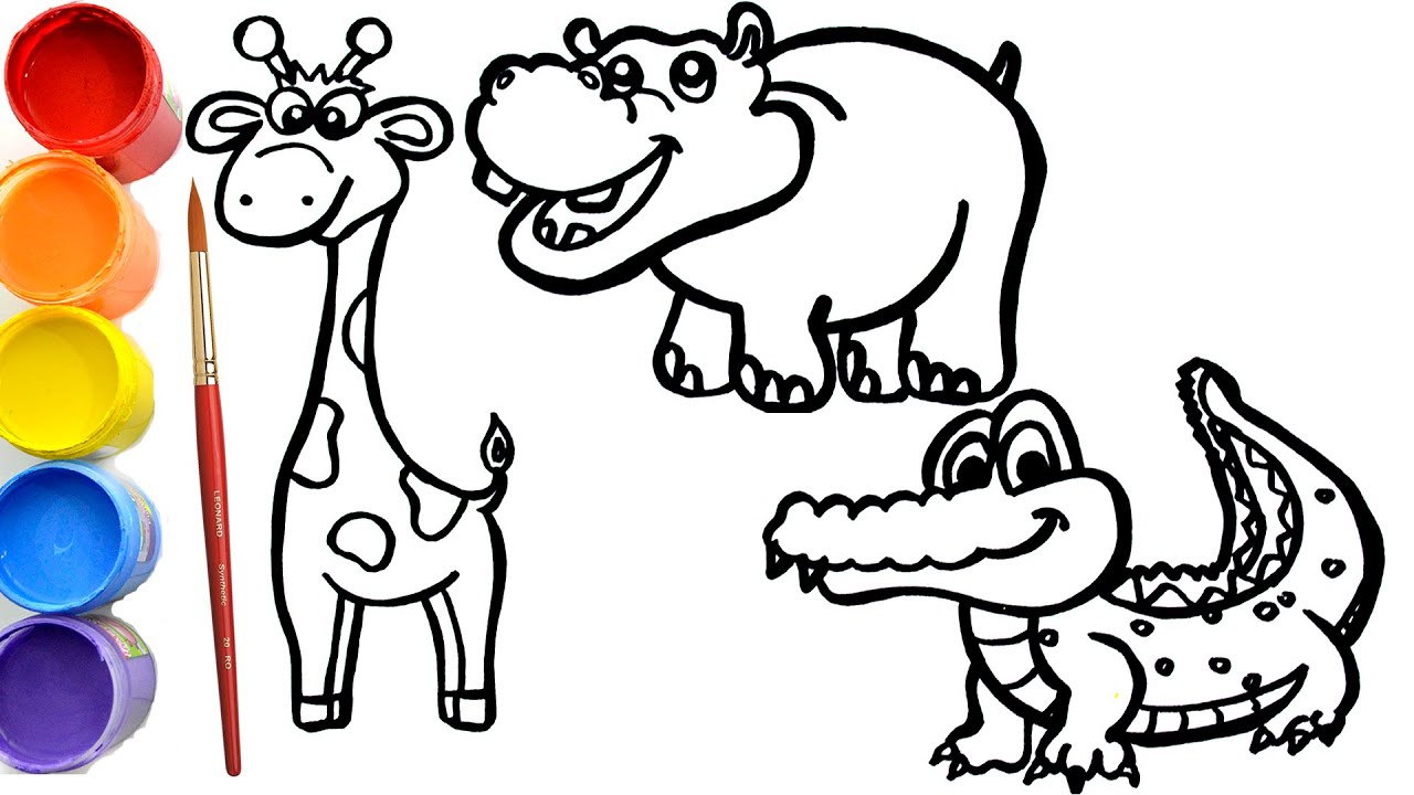 Dibuja y Colorea los Animales ?? Aprende los animales para niños pequeños | Dibujos para niños 