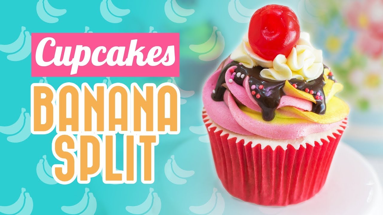 CUPCAKES BANANA SPLIT | Combinación de sabores deliciosa | Quiero Cupcakes! 