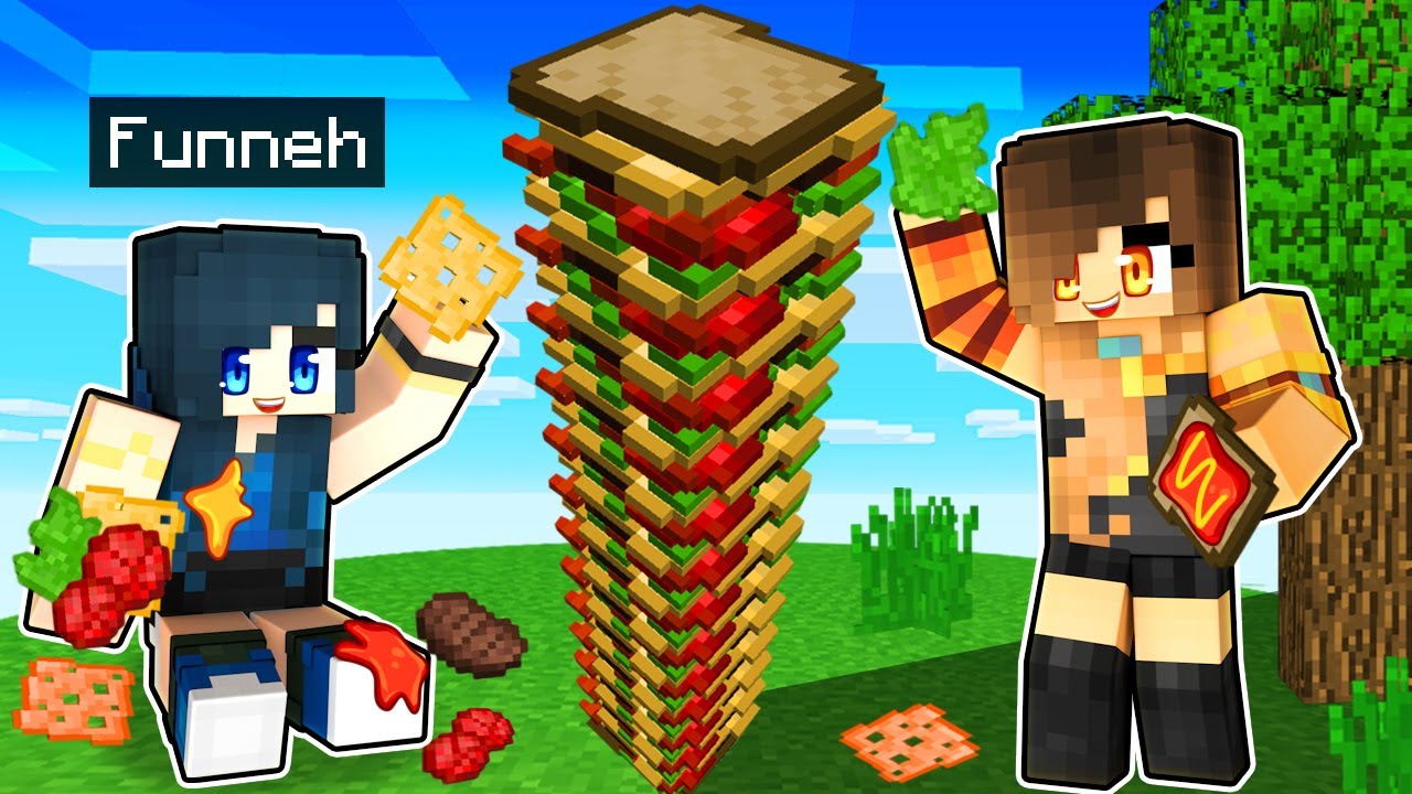 Making the TALLEST Sandwich in Minecraft! 