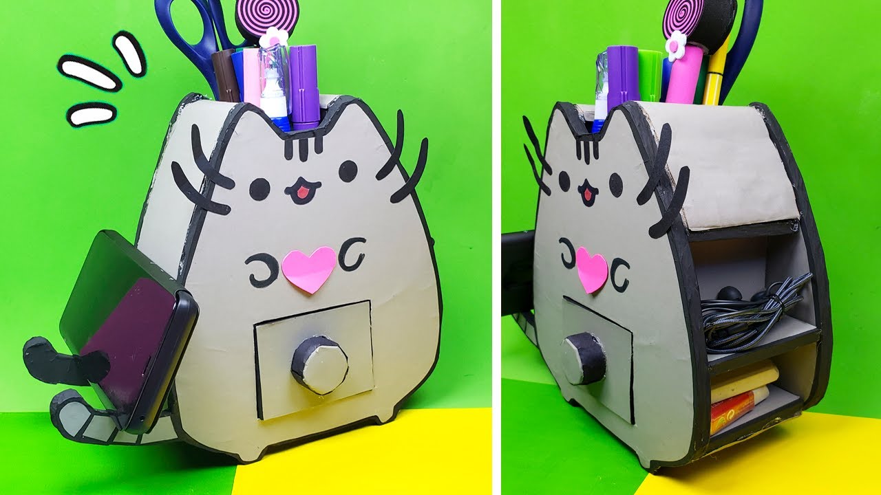 ? #DIY ORGANIZADOR PUSHEEN KAWAII / PORTALÁPICES / DIY REGRESO A CLASES ? 