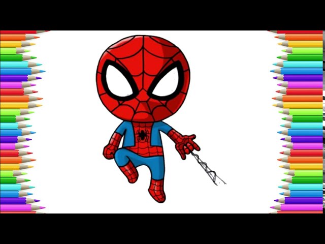 How to Draw Spider-man - Cute Marvel Superheroes Easy Drawing Lesson 