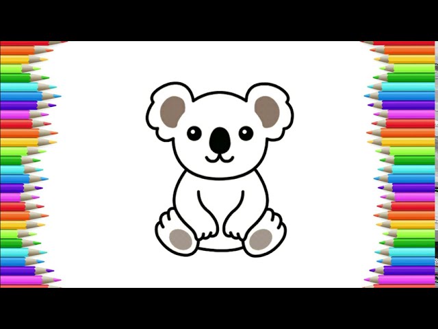 How to Draw Cute Koala - Animal Easy Drawing Lesson 