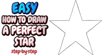 Easy How to Draw a Perfect Star – Step-by-Step Drawing Tutorial – For All Ages & All Levels