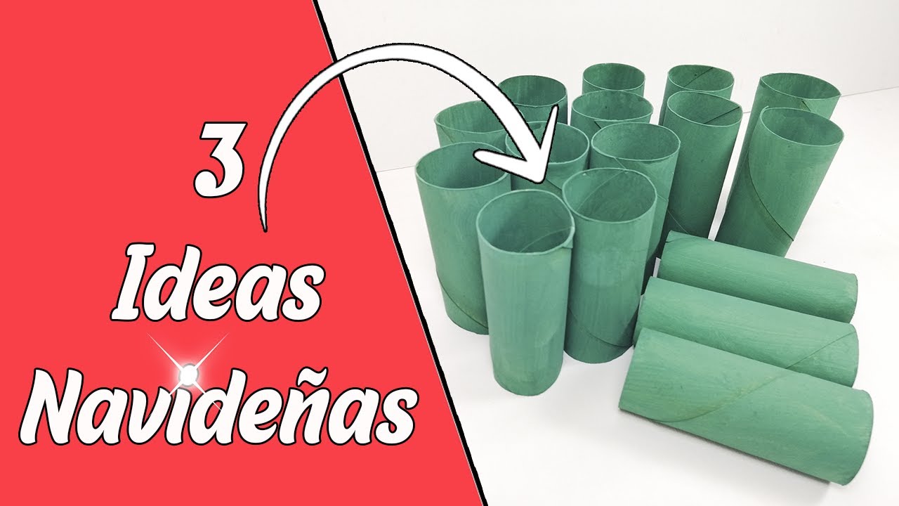 3 Adornos Navideños con Tubos de Cartón || Manualidades Recicladas || Ecobrisa 