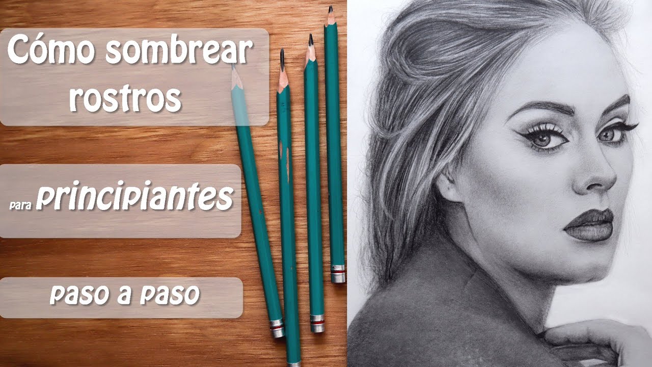 Cómo sombrear un rostro FÁCIL para PRINCIPIANTES - Dibujo de ADELE 