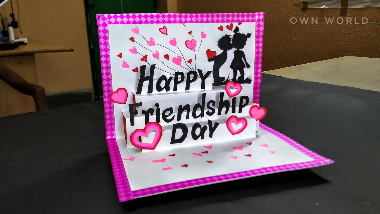 Friendship Day Card Idea | How To Make Friendship Day Card | Easy Greeting Card Friends 