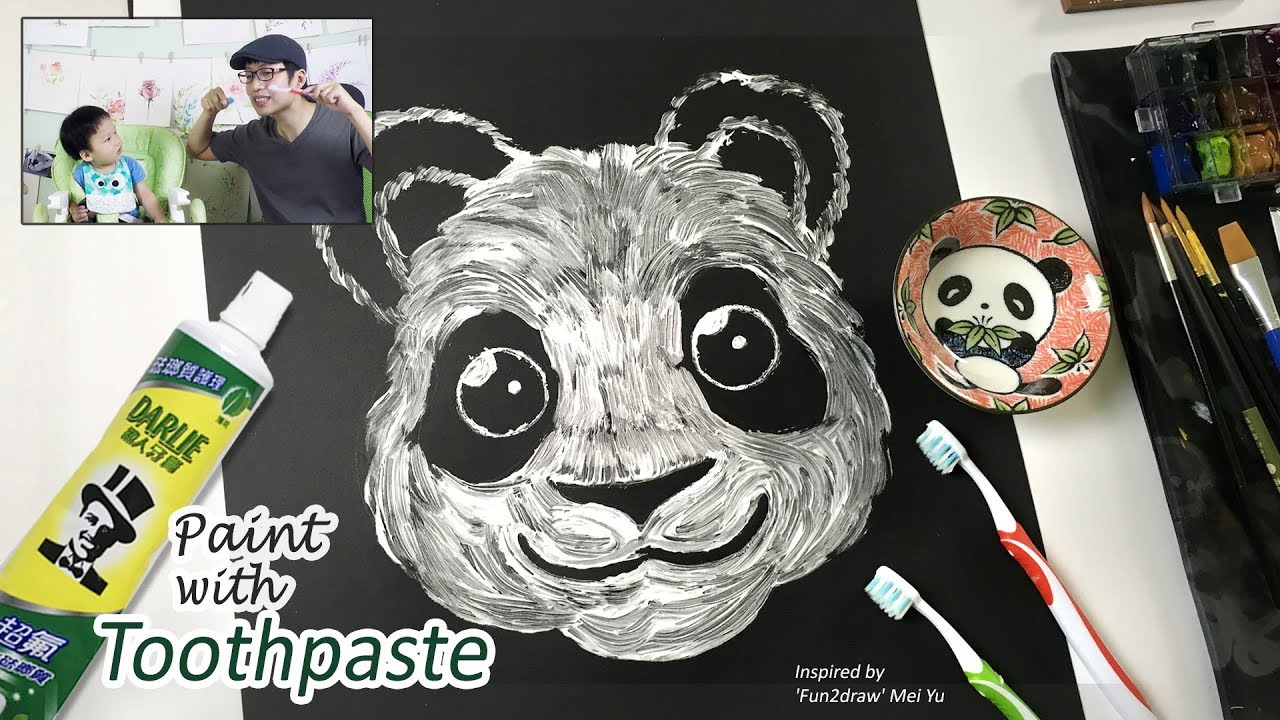 Painting with Toothpaste Art Challenge 